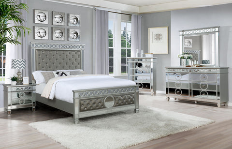 Silver Bedroom Group w/ Grey PU