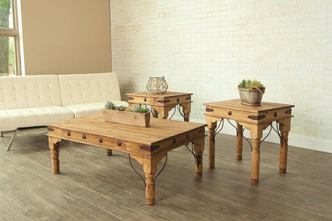 Rustic Indian Coffee Table Set