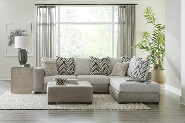 Zaftig Parchment Sofa Chaise Sectional