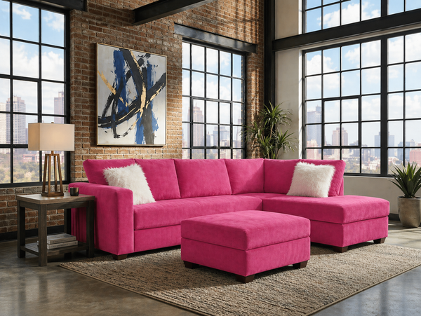 Hugo Fuschia 2 Piece Sectional