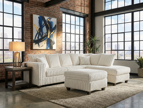 Hugo Cream 2 Piece Sectional