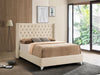 Beige Upholstered Bed