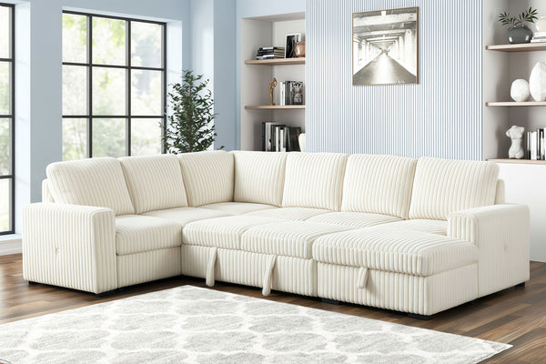 Cream Courderoy Sectional