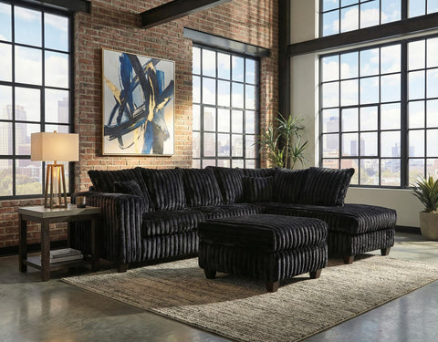 Hugo Black 2 Piece Sectional