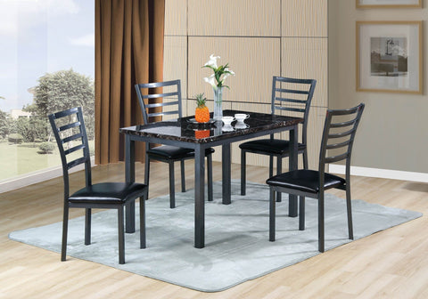 Pacifica Dining Table Black Marble Design - Furnlander