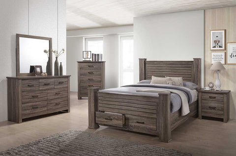 Rustic Bedroom with Drawers