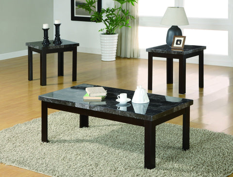 Larimar Black Coffee Table Set 3 PCS. SET (1C + 2E) - Furnlander