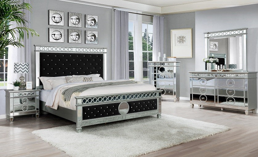 Silver Bedroom Group w/ Black Velvet – Pacific Imports, Inc Silver Bedroom Group w/ Black Velvet – Pacific Imports, Inc