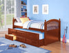 Twin Captain Bed w/ Trundle & Drawers Honey Pine - Furnlander