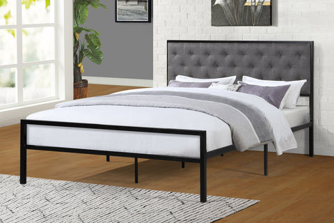 Gray Metal Bed