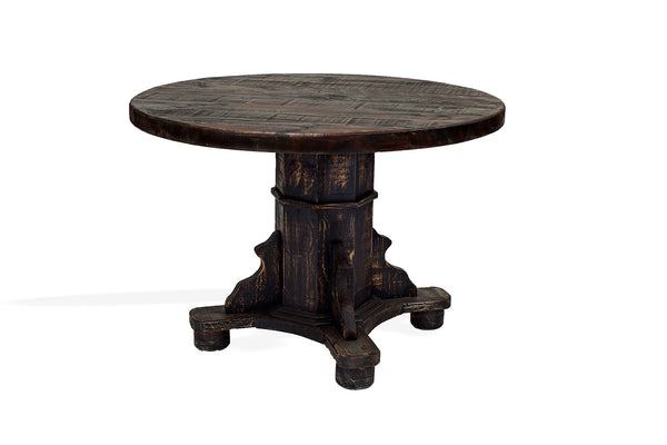 Rustic Round Dining Table; 47"D Round