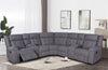 Dark Gray Fabric Sectional Group w/2 Console & 2 Recliner