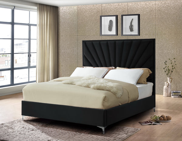 Black Upholstered Bed