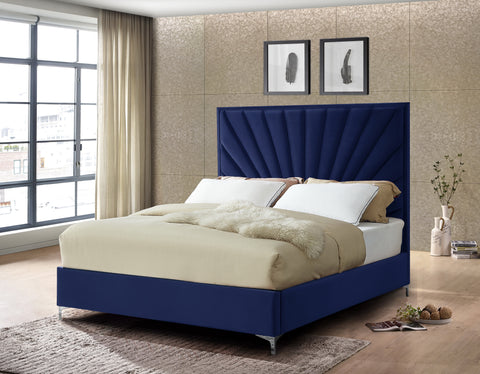 Navy Upholstered Bed