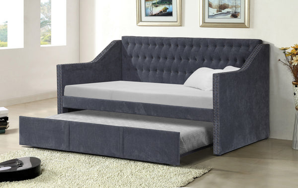 Day Bed w/Trundle; Dark Gray